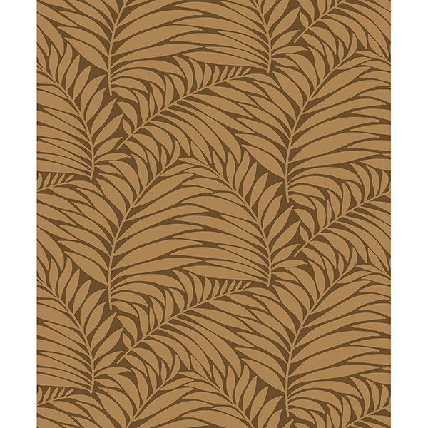 Picture of Myfair Brown Leaf Wallpaper