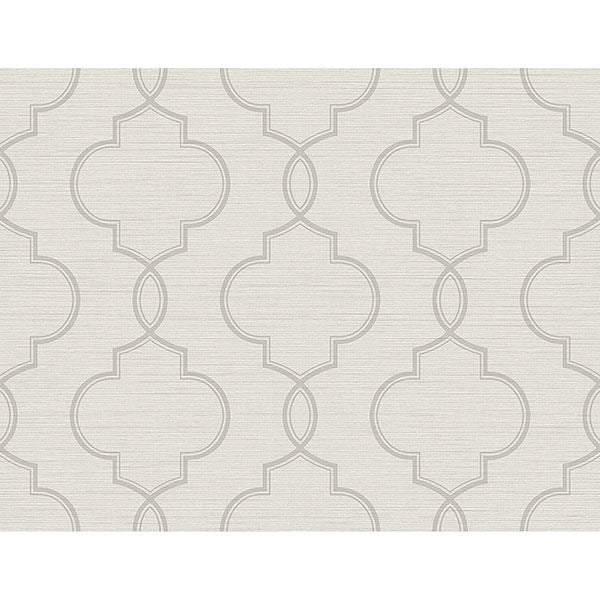 Picture of Malo Light Grey Sisal Ogee Wallpaper