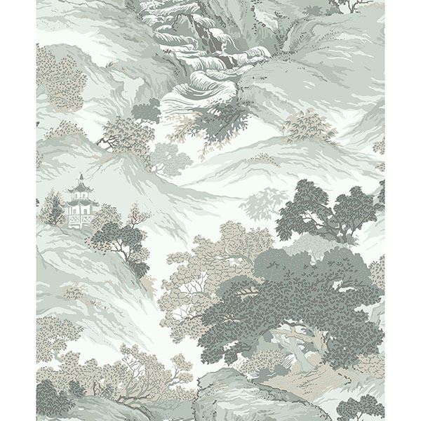 Picture of Ordos Light Green Eastern Toile Wallpaper