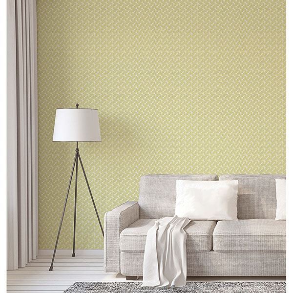 Stockholm Lime Geometric Wallpaper - Brewster Wallcovering