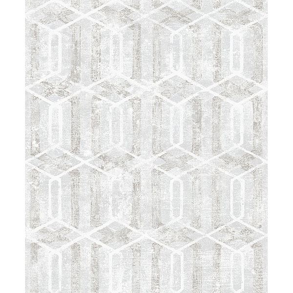 Picture of Stormi Light Grey Geometric Wallpaper