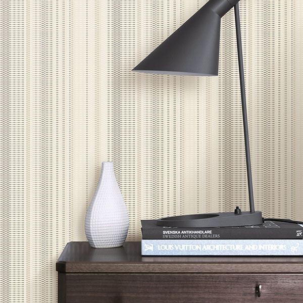 Morgen Gold Stripe Wallpaper  | Brewster Wallcovering - The WorkRm