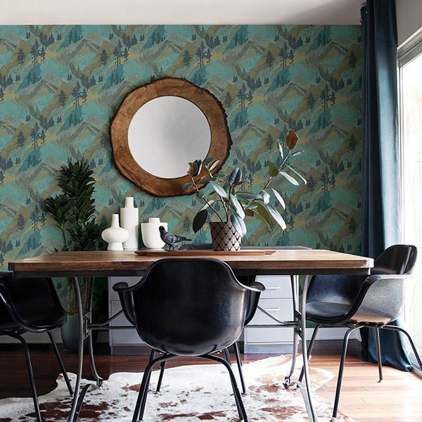 Range Green Mountains Wallpaper - Brewster Wallcovering