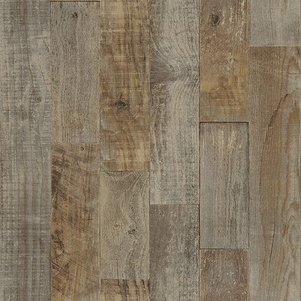 Brewster Wallcovering-Chebacco Brown Wooden Planks Wallpaper