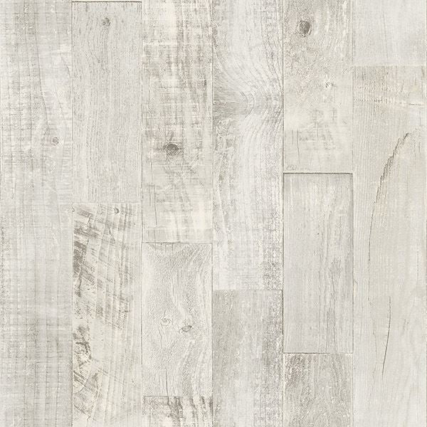 Brewster Wallcovering-Chebacco Light Grey Wooden Planks Wallpaper