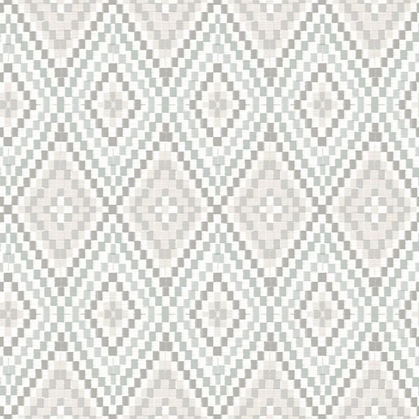 Picture of Ganado Grey Geometric Ikat Wallpaper