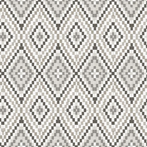 Picture of Ganado Dark Brown Geometric Ikat Wallpaper