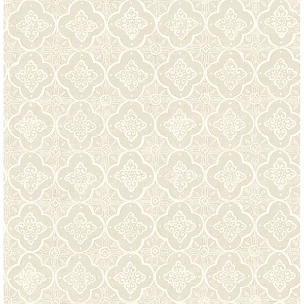 Picture of Seville Beige Geometric Tile Wallpaper