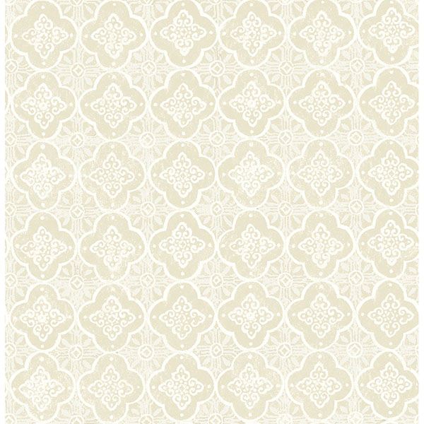 Picture of Seville Wheat Geometric Tile Wallpaper