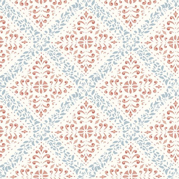 Brewster Wallcovering-Nyborg Multicolor Ornamental Geometric Wallpaper