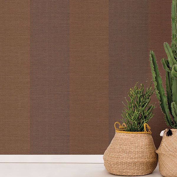 Brewster Wallcovering-Yi Ze Brown Grasscloth