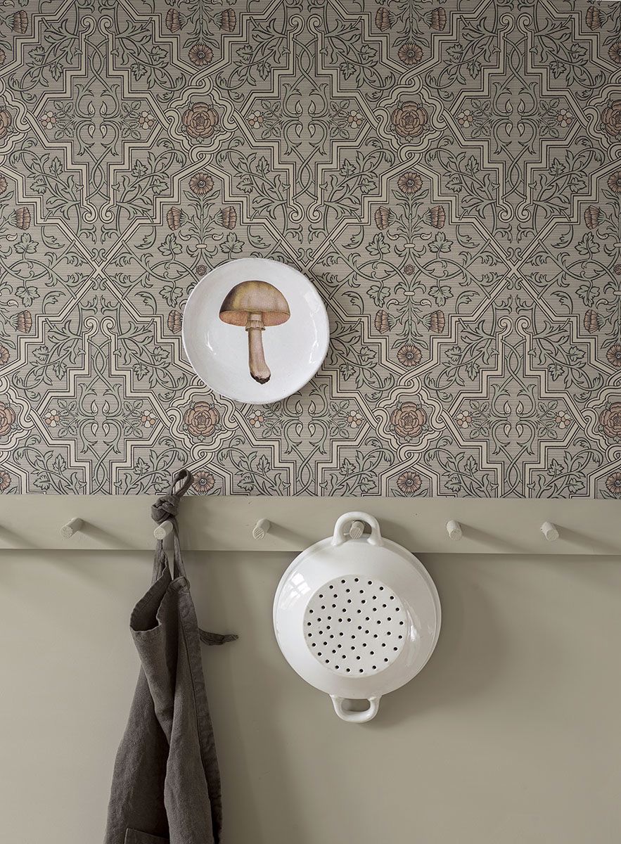 Rosenvinge Light Brown Ironworks Wallpaper - Brewster Wallcovering