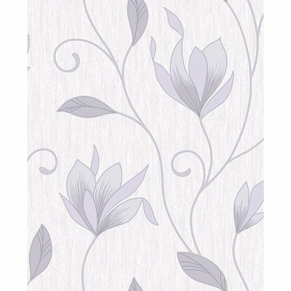 Brewster Wallcovering-Gallagher Ivory Floral Trail Wallpaper