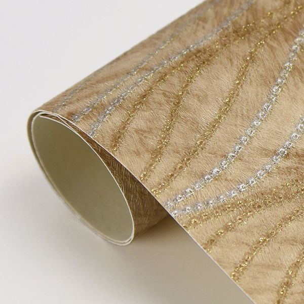 Abruzzo Beige Wolf Wave Wallpaper - Brewster Wallcovering