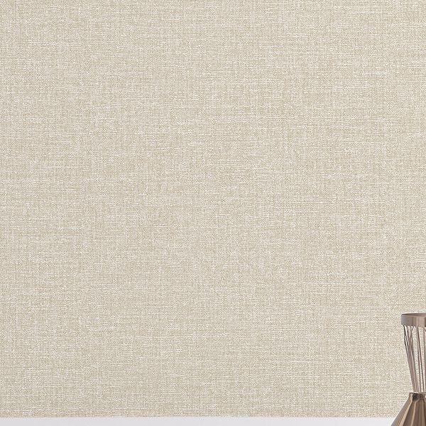 Asa Beige Linen Texture Wallpaper  | Brewster Wallcovering