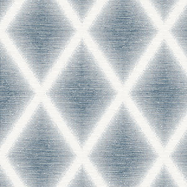 Brewster Wallcovering-Kirana Blue Diamond Wallpaper