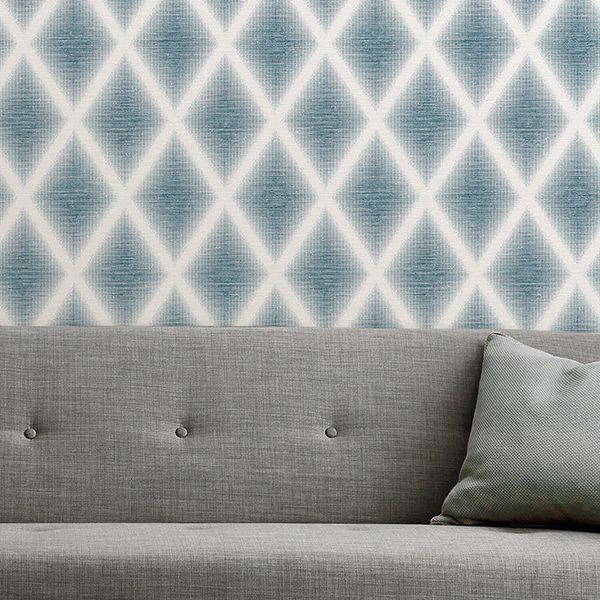 Kirana Blue Diamond Wallpaper  | Brewster Wallcovering - The WorkRm