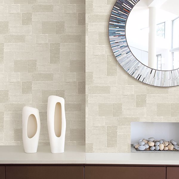 Composition Champagne Global Geometric Wallpaper - Brewster Wallcovering