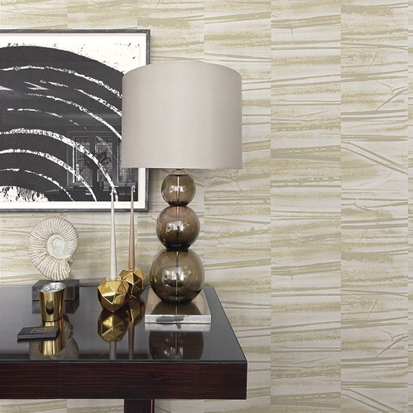 Lithos Light Yellow Geometric Marble Wallpaper - Brewster Wallcovering