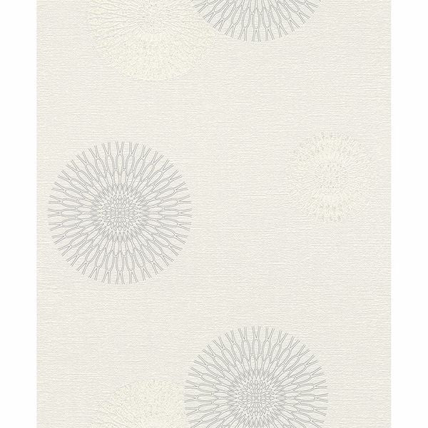 Picture of Eliel Off-White Medallion Wallpaper