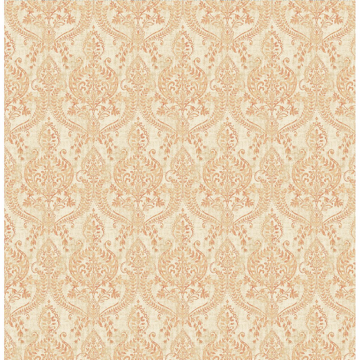 Brewster Wallcovering-Isla Rust Petite Damask