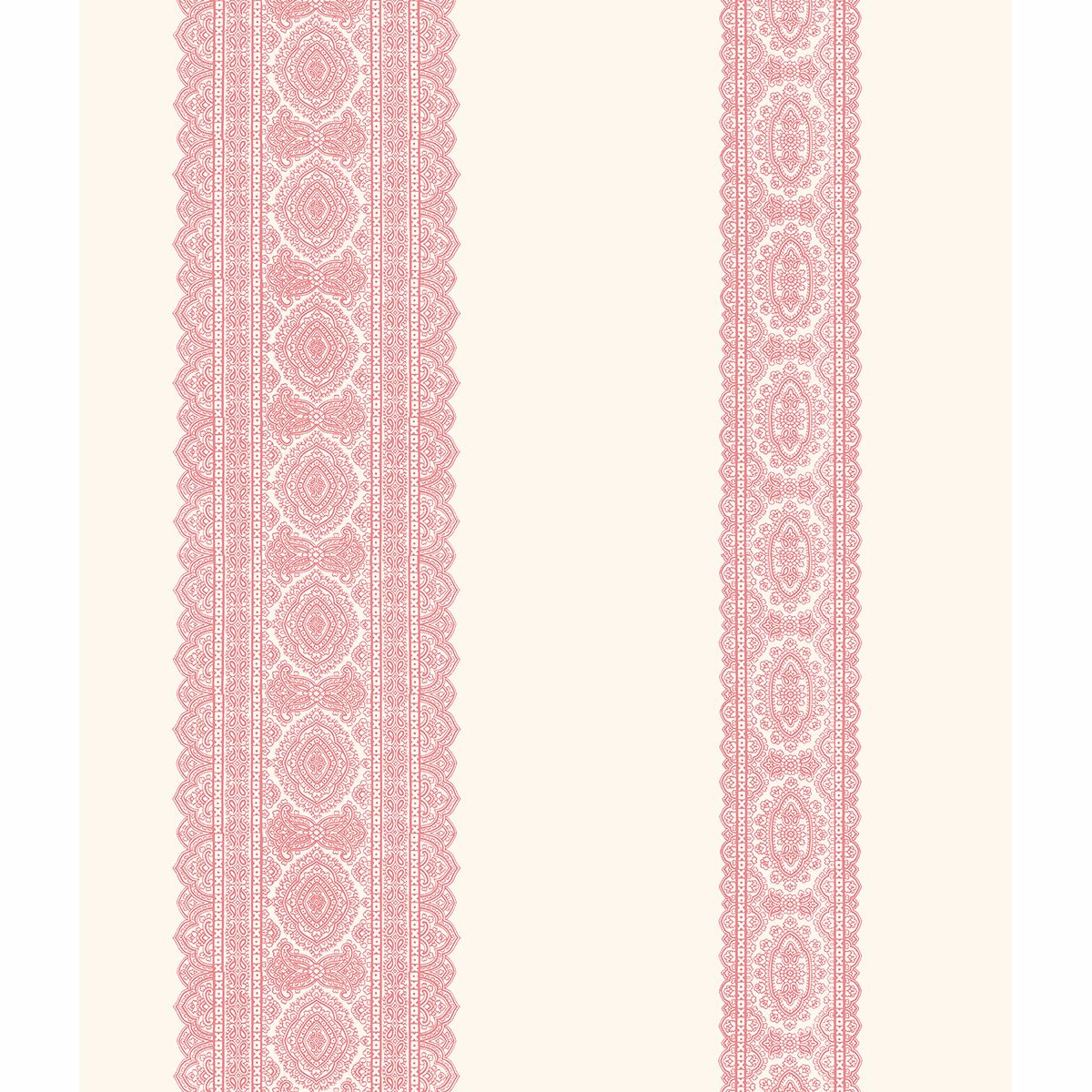 Picture of Brynn Pink Paisley Stripe Wallpaper