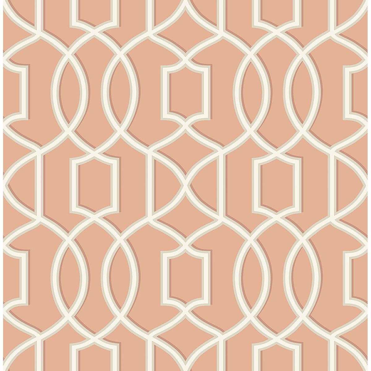 Brewster Wallcovering-Quantum Coral Trellis