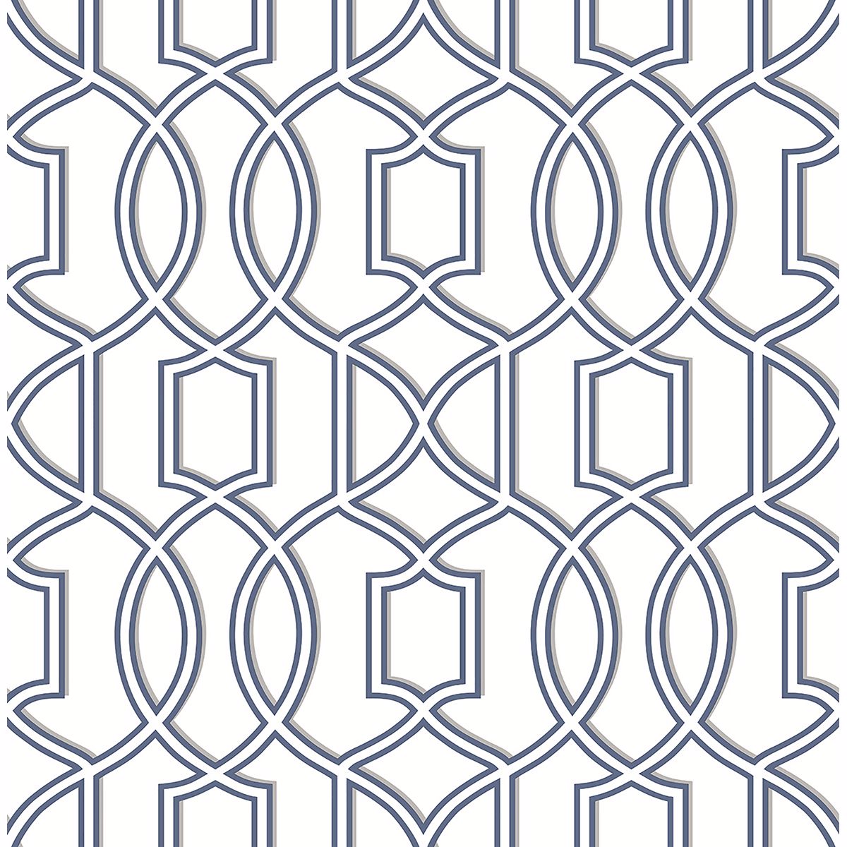 Brewster Wallcovering-Quantum Blue Trellis