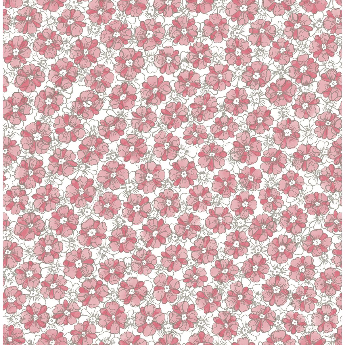 Brewster Wallcovering-Allison Pink Floral