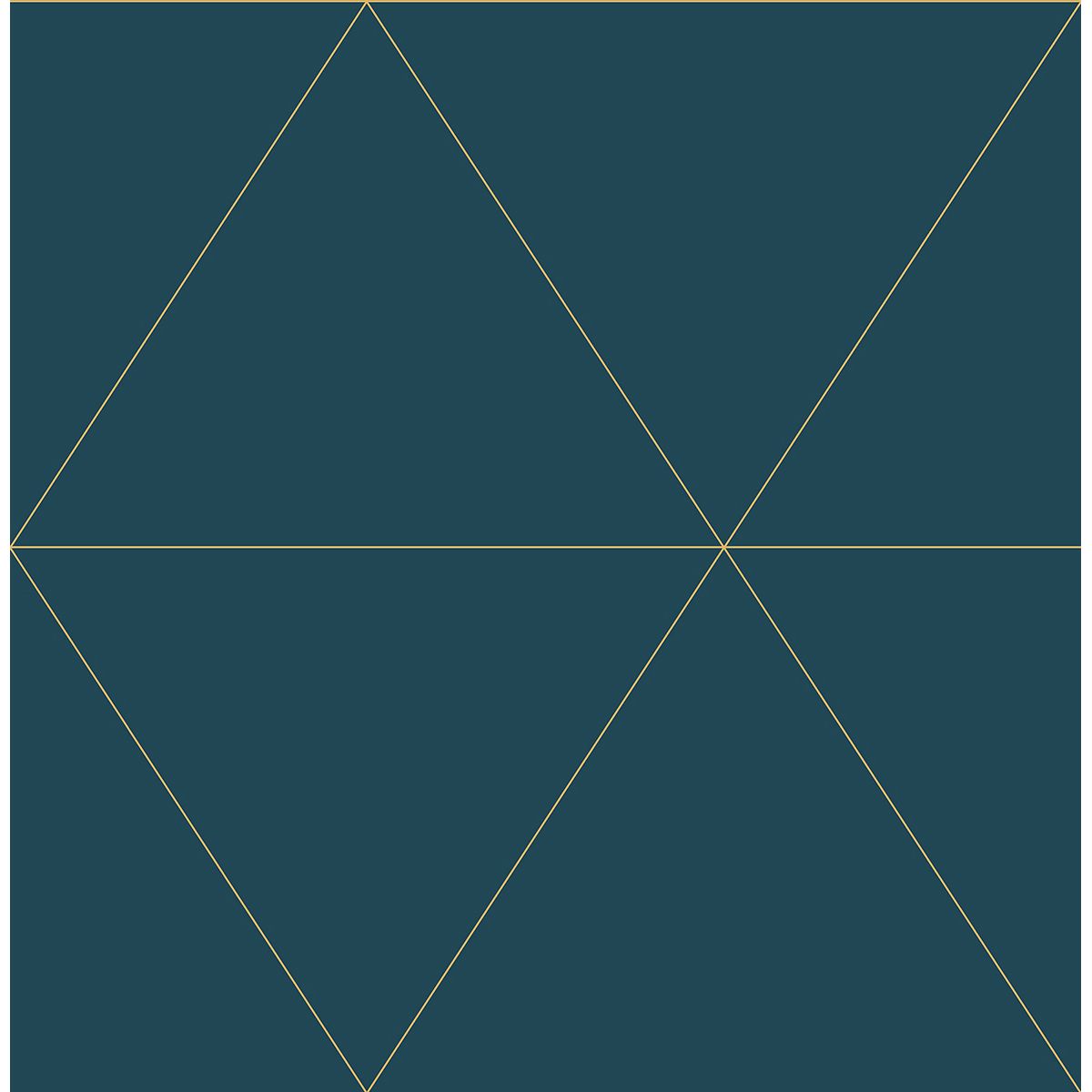 Brewster Wallcovering-Twilight Teal Geometric Wallpaper