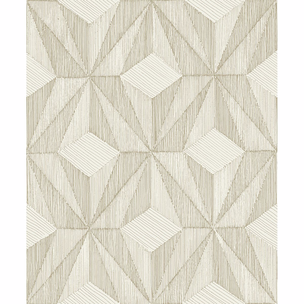 Brewster Wallcovering-Paragon Gold Geometric Wallpaper