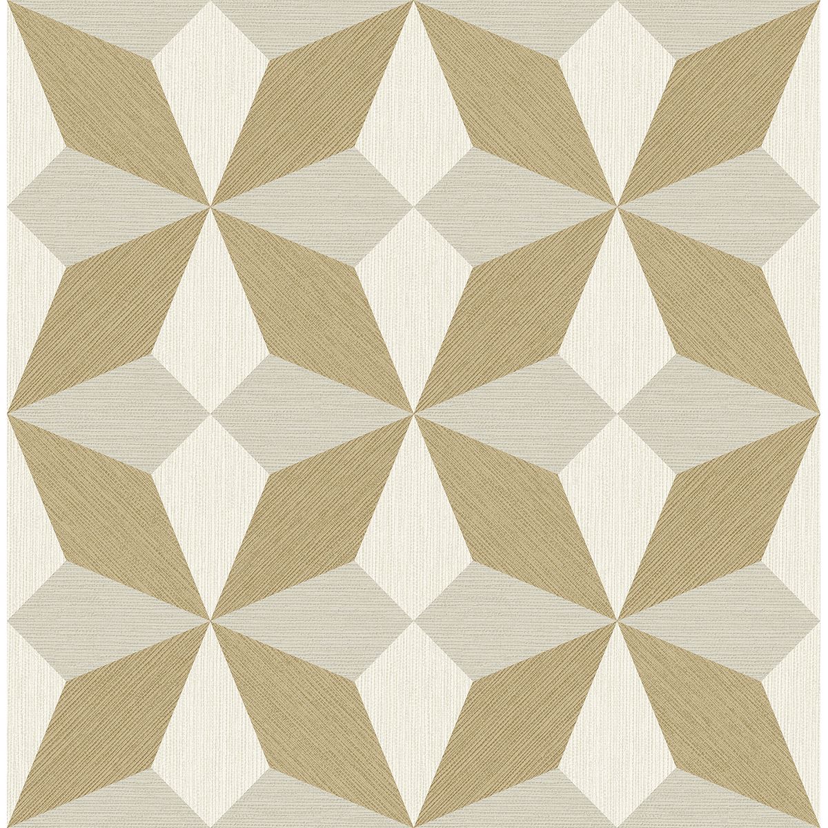 Brewster Wallcovering-Valiant Beige Faux Grasscloth Geometric Wallpaper