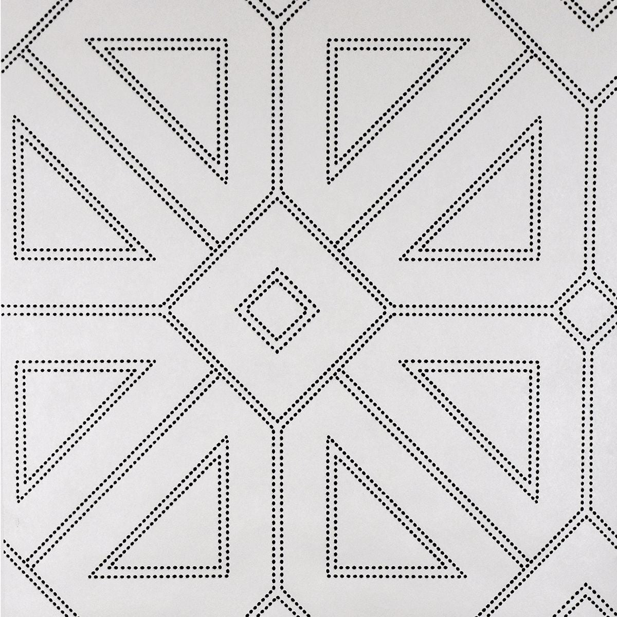 Brewster Wallcovering-Voltaire Off-White Geometric Wallpaper