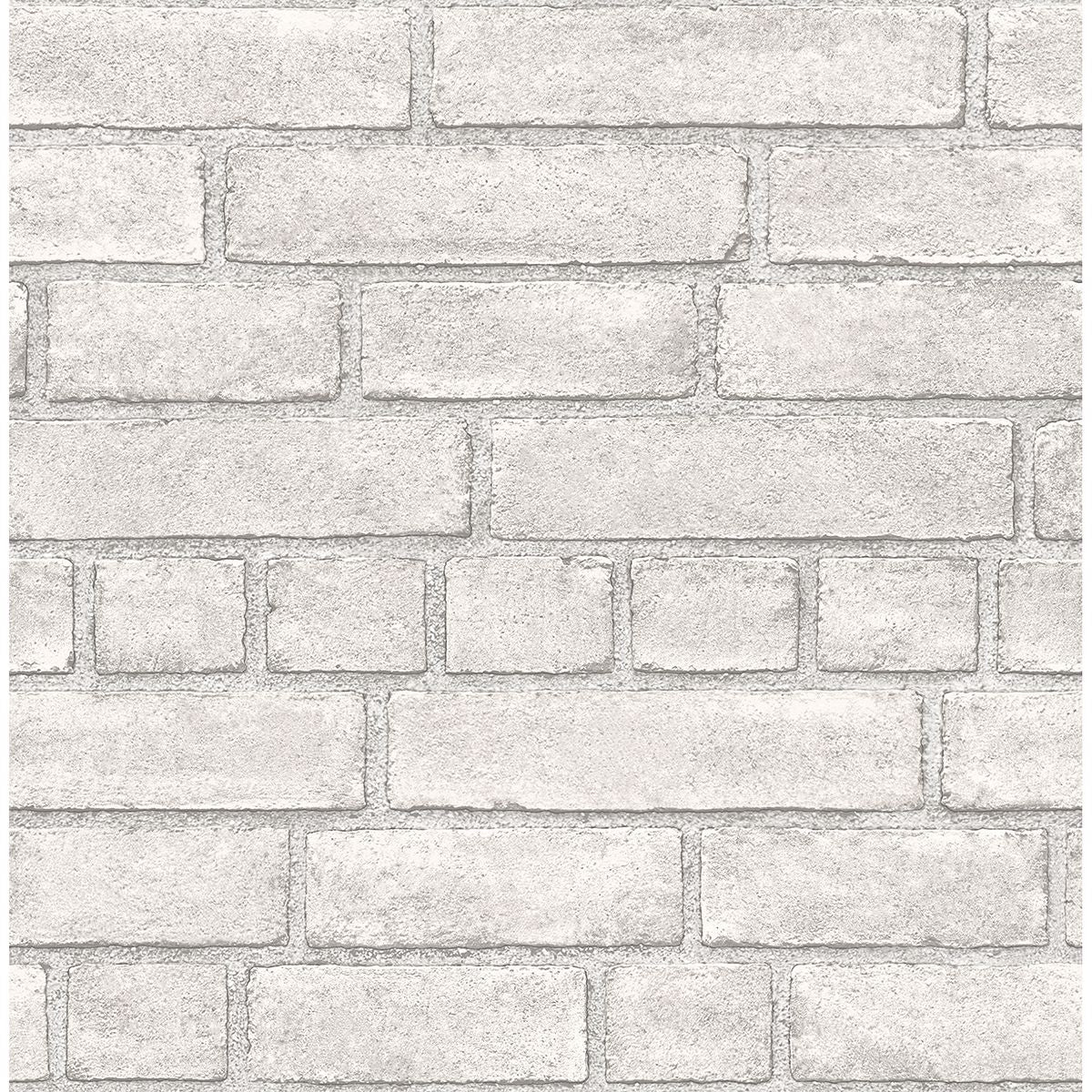 Brewster Wallcovering-Façade Off-White Brick Wallpaper