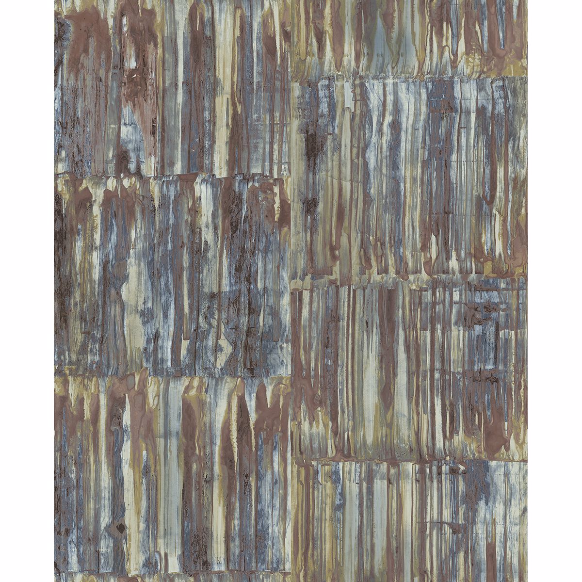 Brewster Wallcovering-Chavez Multicolor Faux Metal Panels Wallpaper