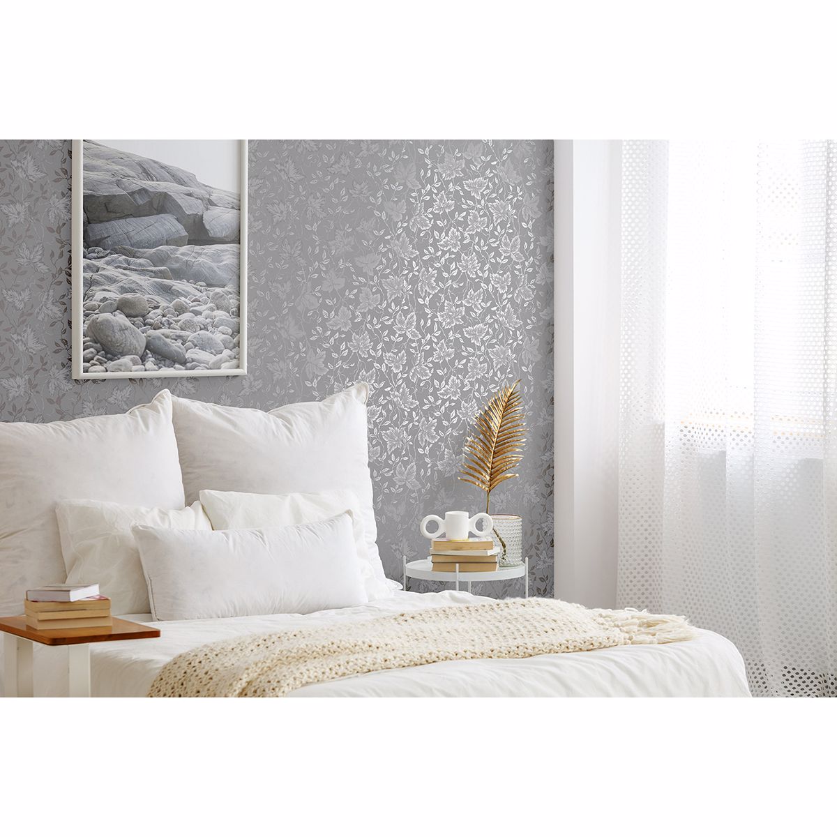 Greta Grey Trail Wallpaper  | Brewster Wallcovering - The WorkRm