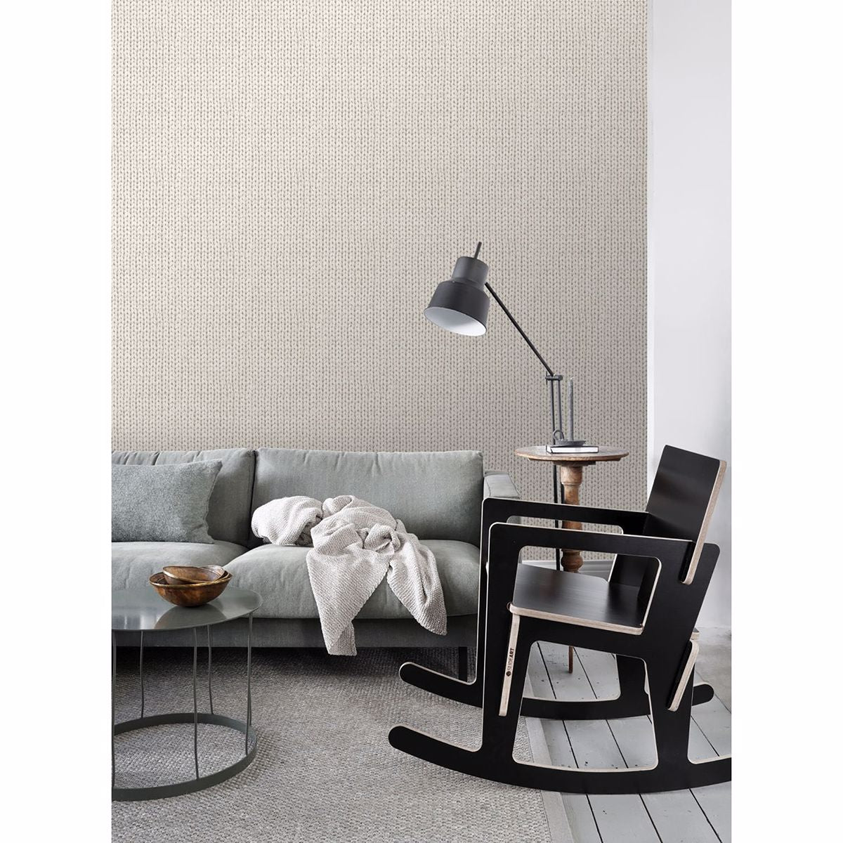 Hart Cream Chevron Fabric Wallpaper  | Brewster Wallcovering - The WorkRm