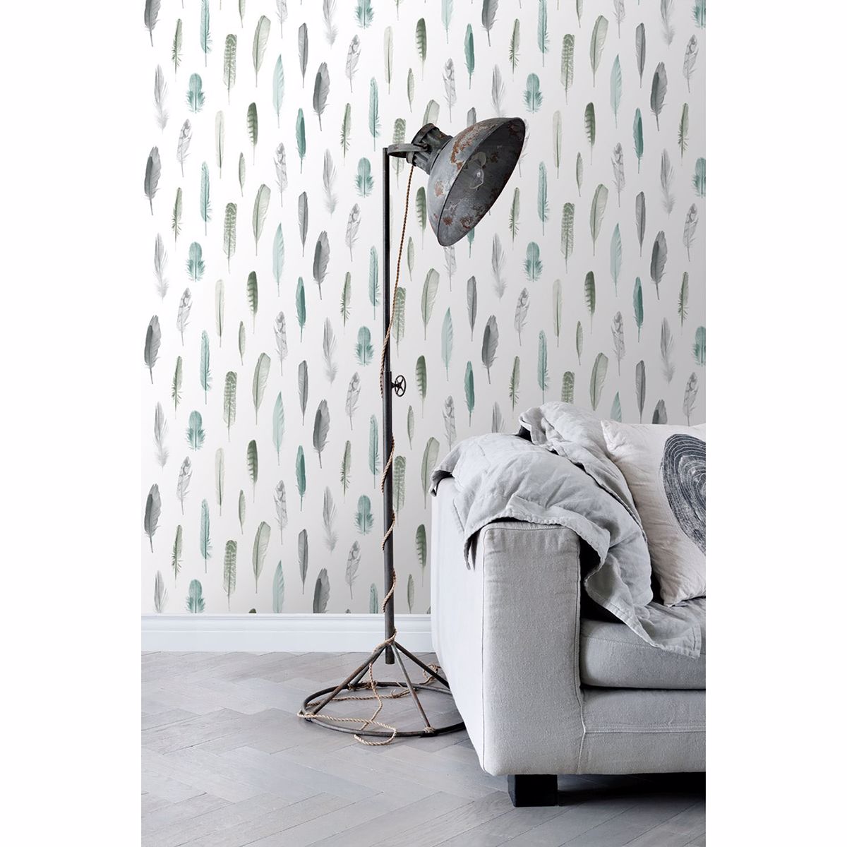 Nala Multicolor Feathers Wallpaper  | Brewster Wallcovering