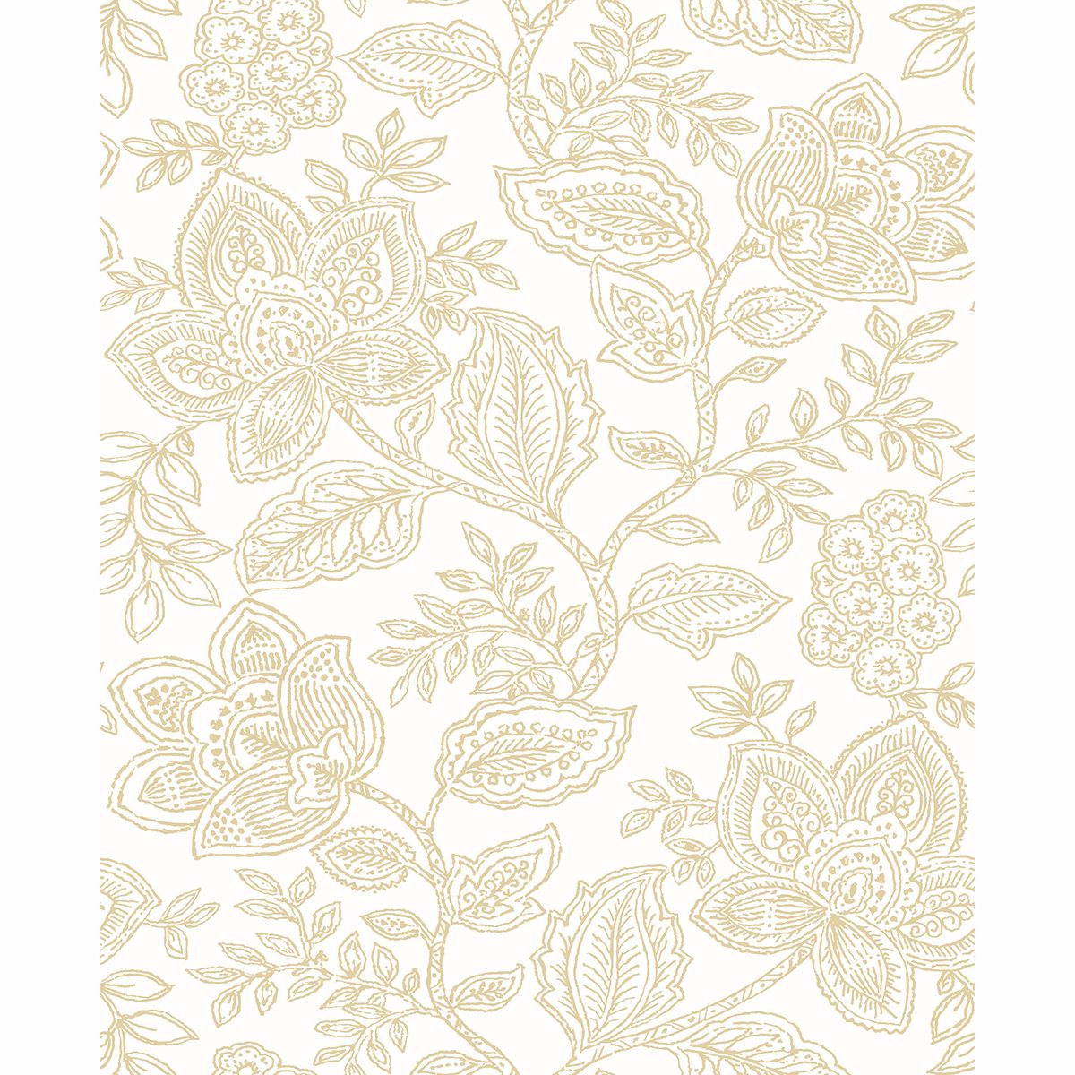 Picture of Larkin Khaki Floral Wallpaper