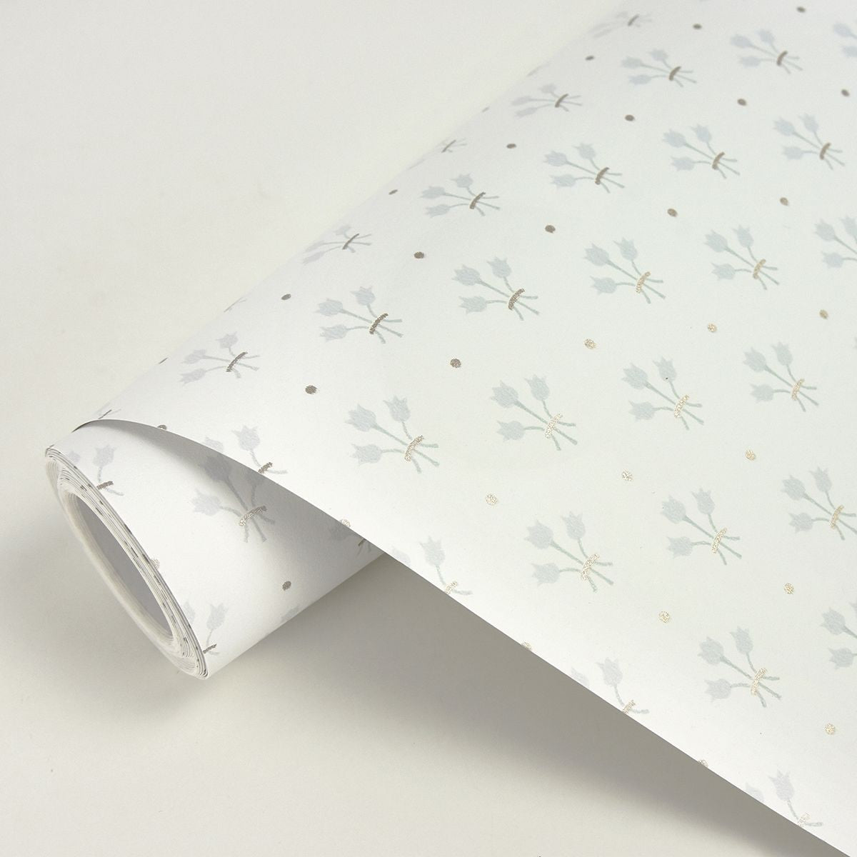 Lili White Miniature Floral Wallpaper - Brewster Wallcovering