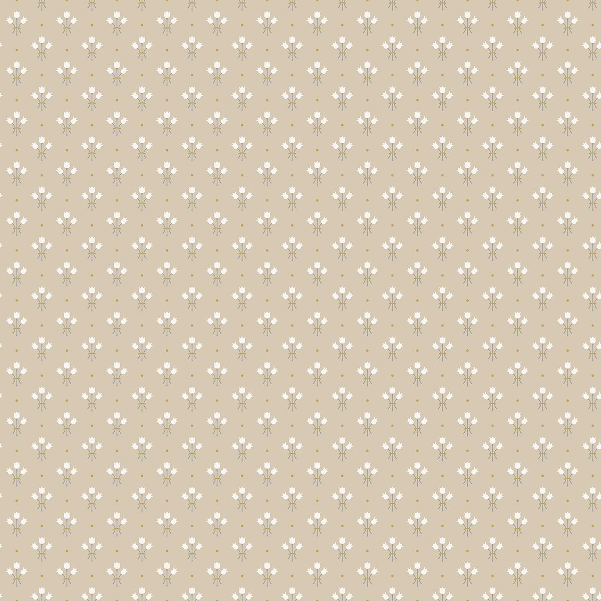 Picture of Lili Beige Miniature Floral Wallpaper