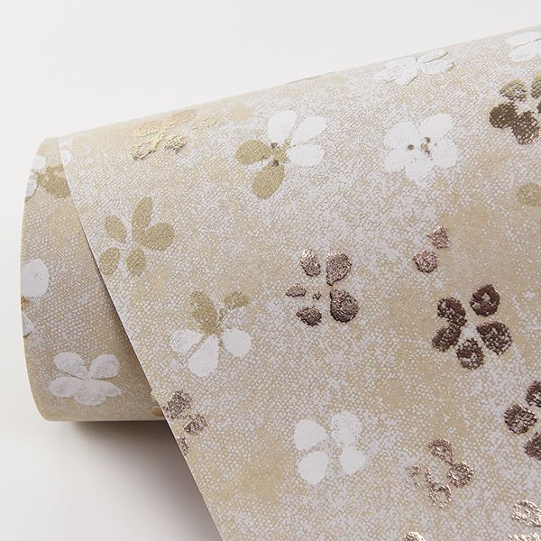 Cosima Beige Miniature Floral Wallpaper - Brewster Wallcovering