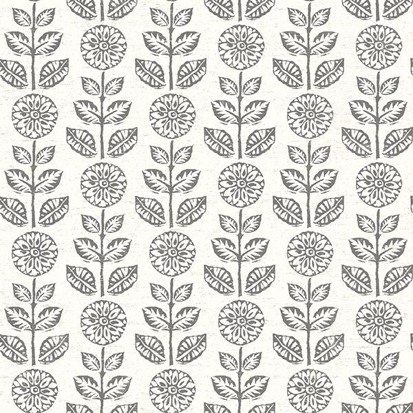 Picture of Dolly Dark Brown Folk Floral Wallpaper