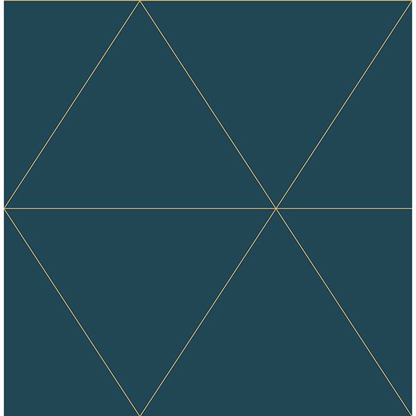 Picture of Twilight Teal Modern Geometric Wallpaper