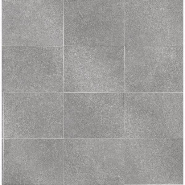 Picture of Cecelia Dark Grey Faux Tile Wallpaper