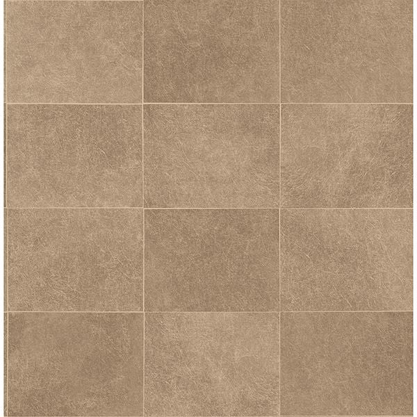 Picture of Cecelia Bronze Faux Tile Wallpaper