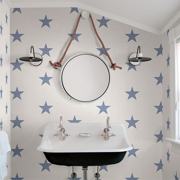 Mcgraw Navy Stars Wallpaper  | Brewster Wallcovering - The WorkRm