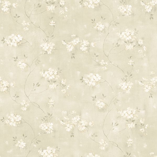 Picture of Braham Taupe Floral Trail Wallpaper