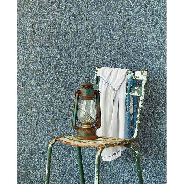 Agnetha Teal Texture Wallpaper - Brewster Wallcovering