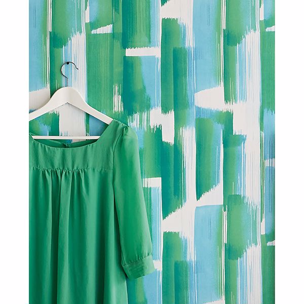 Vilgot Green Abstract Wallpaper - Brewster Wallcovering